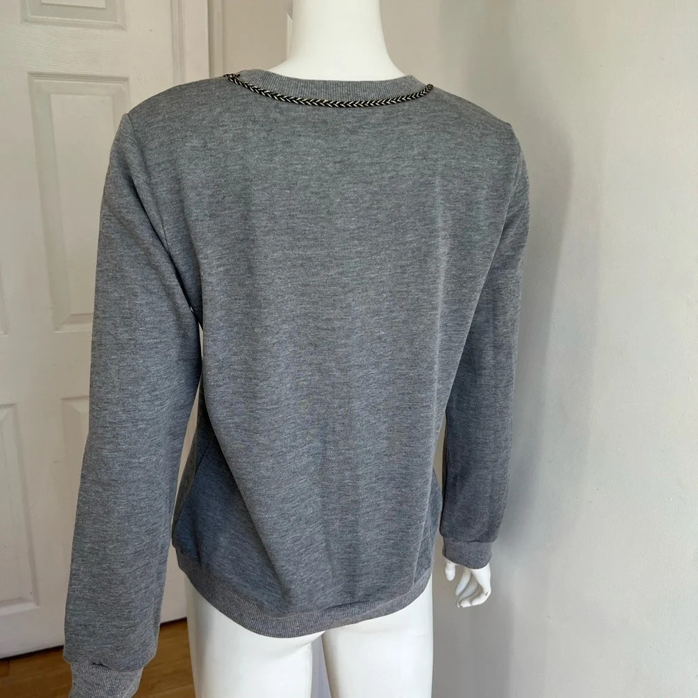 Corazon Women's Top Sweatshirt Shirt Light Grey Size L NWT - Picture 7 of 14